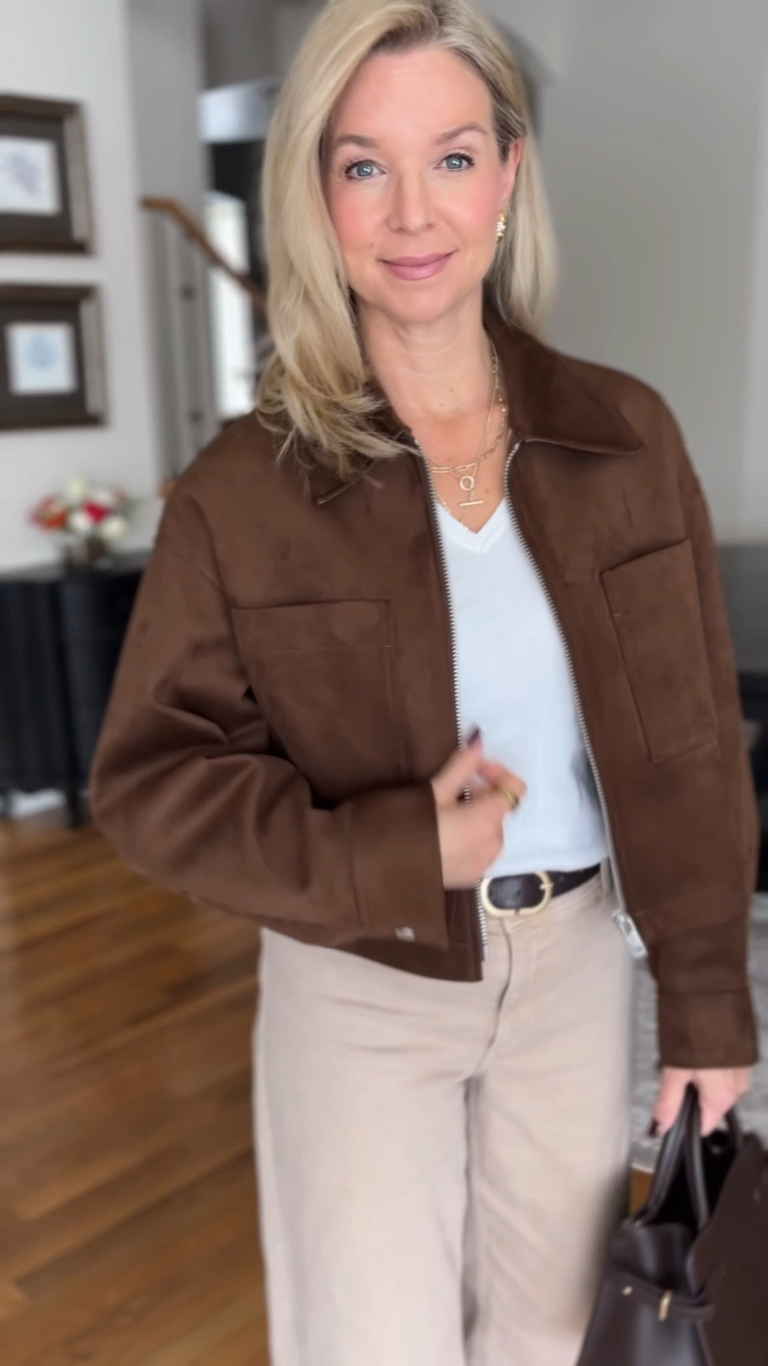 ⭐️Use karla15 for 15% off your first order!

✨ This isn’t just a jacket; it’s the ultimate statement piece that perfectly bridges vintage inspiration and contemporary street style. Introducing my new favorite fall wardrobe essential: this stunning caramel faux suede cropped jacket from @fabrique.

Every detail is a masterclass in elevated casual wear. I’m obsessed with the exquisite tailoring craftsmanship that creates a effortlessly chic roomy fit. The oversized sleeves and intentional dropped shoulder design offer that perfect blend of relaxed and refined—a true embodiment of quiet luxury and modern sophistication.

This cropped length jacket is the ideal layering piece to style over light sweaters and jeans, creating an ensemble that’s both polished and comfortable. The soft suede-like texture in this warm, neutral caramel brown makes it incredibly versatile, seamlessly transitioning from day to night.

Fabrique has truly reimagined the classic suede jacket with a fashion-forward silhouette that feels unique and special. It’s more than an outfit; it’s a feeling of confidence and understated elegance. This is the definition of an investment piece for your capsule wardrobe.

Wearing Size Small in brown

#LTKootd #LTKOver40 #LTKSaleAlert