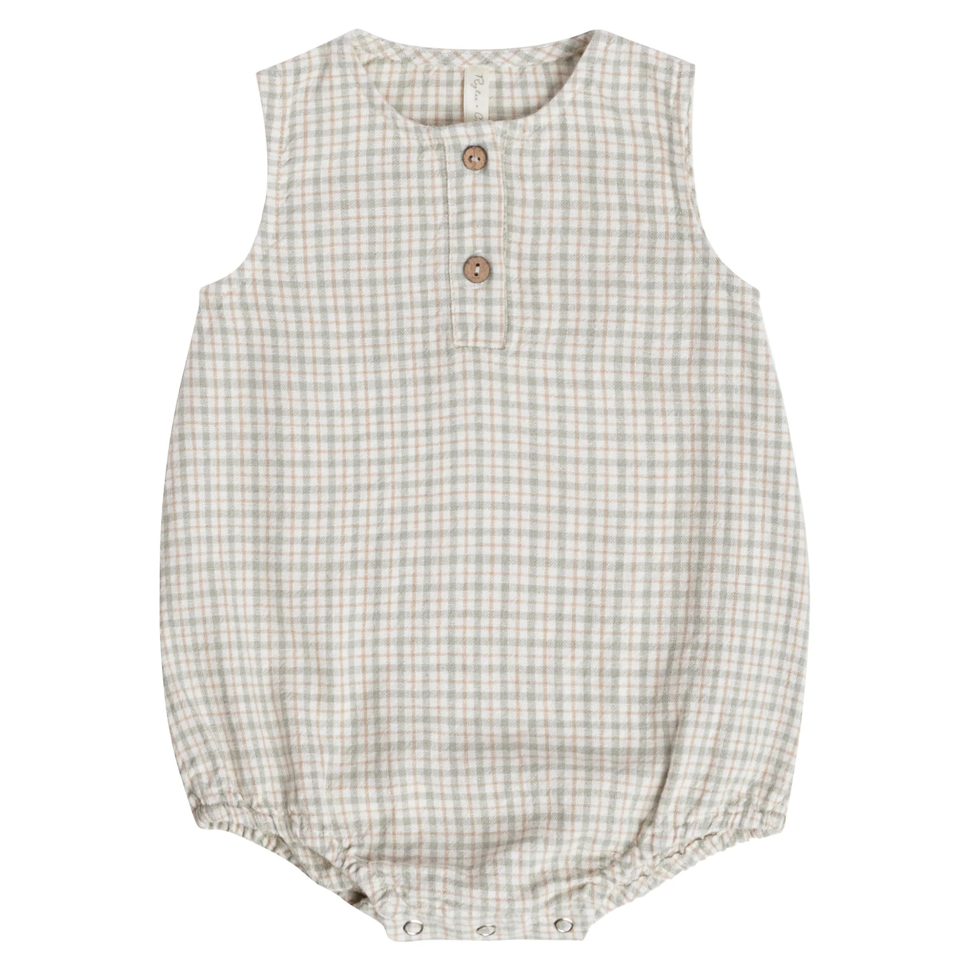 Rylee & Cru Beau Romper, Laurel Plaid | SpearmintLOVE
