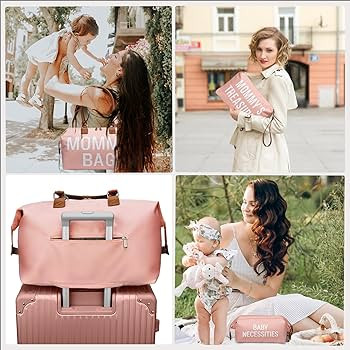 printe Mommy Diaper Bag Tote for Girls with 2 Organizer Pouches, Large Capacity Mom's Bag for Hos... | Amazon (US)