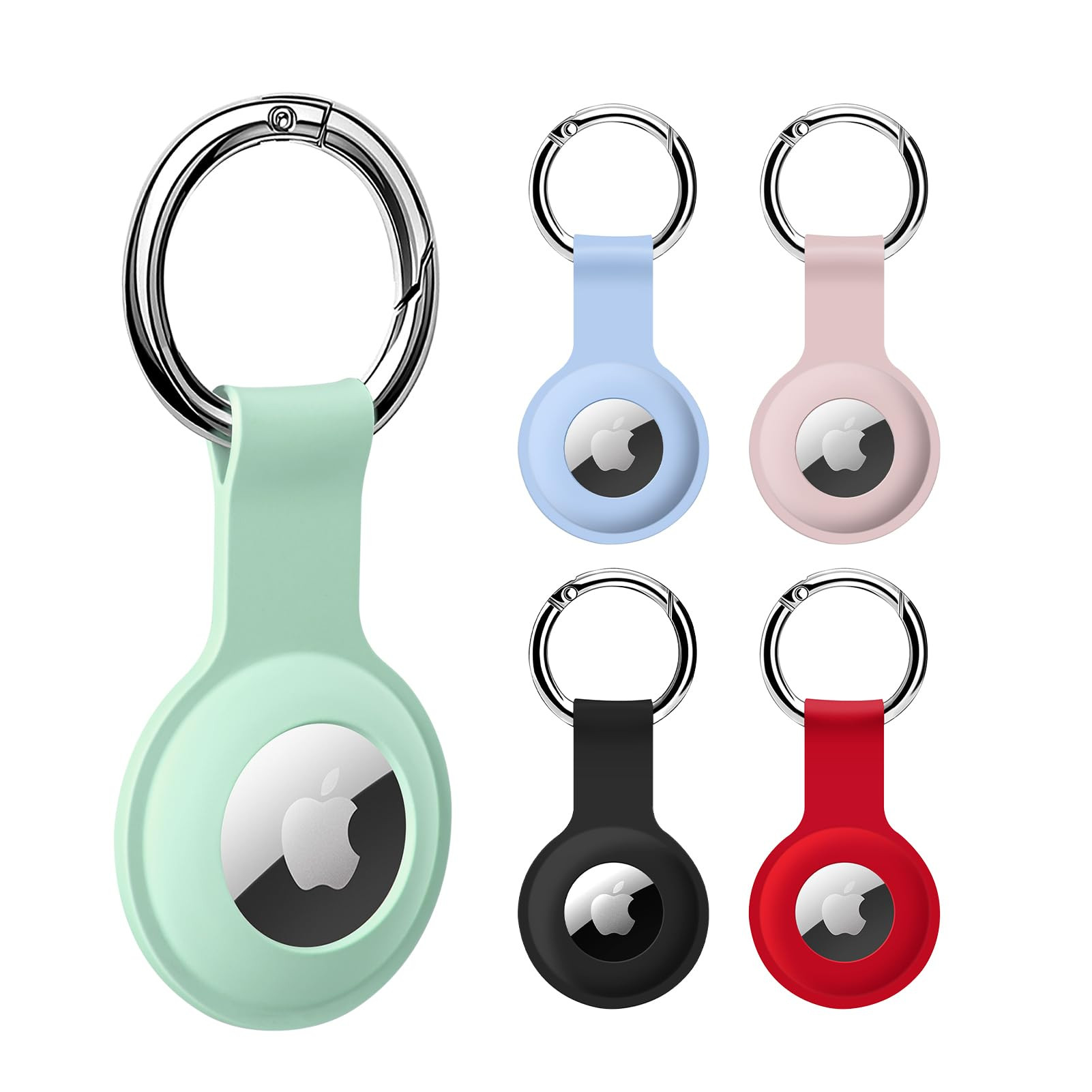 COLORCORAL [5-Pack] AirTag Holder Case- Silicone Case for AirTag Keyring for Keys, Bags, Luggage,... | Amazon (UK)