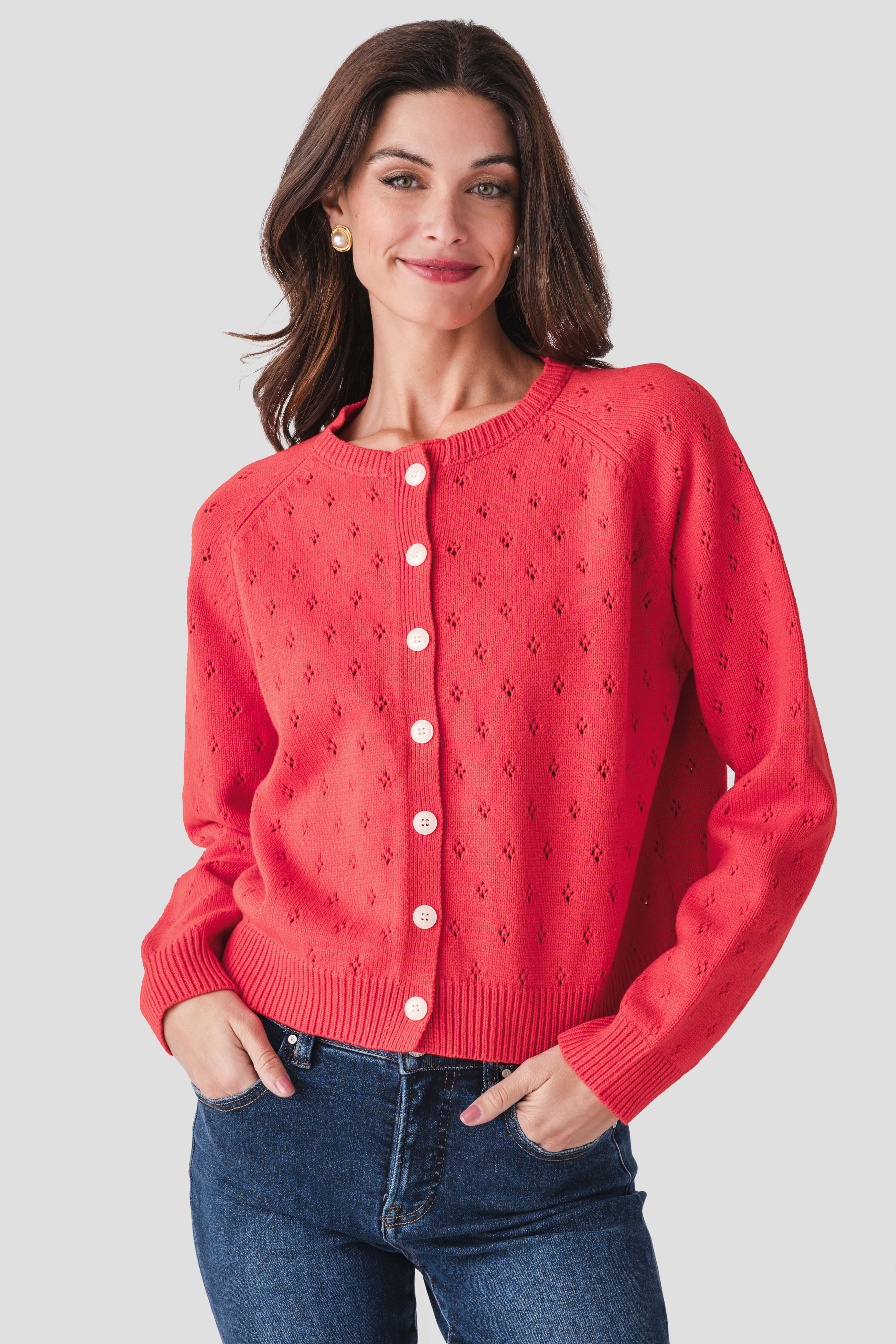 Things Between Pointelle Cardigan | Social Threads