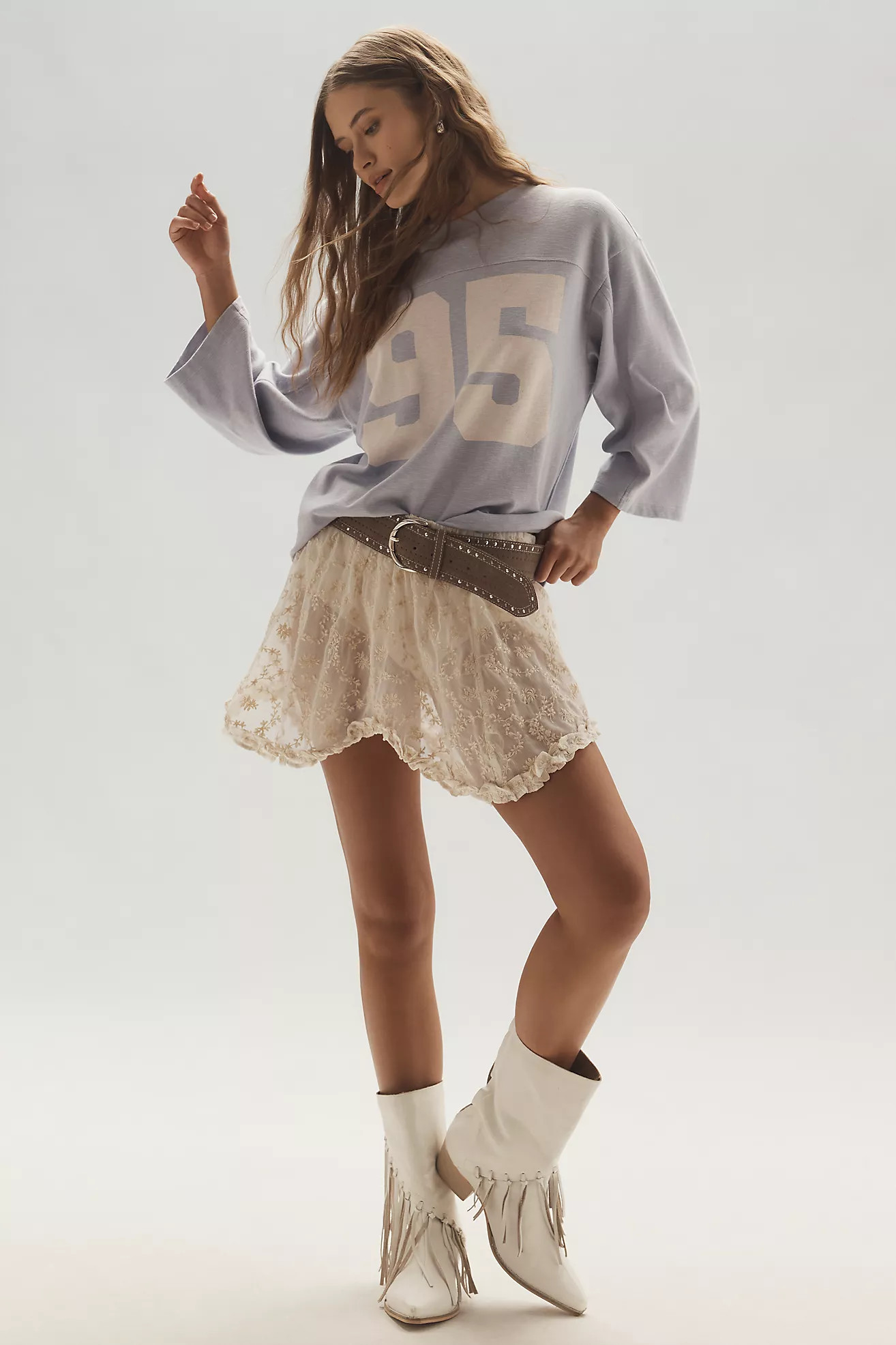 By Anthropologie Lace Mini Skirt | Anthropologie (US)