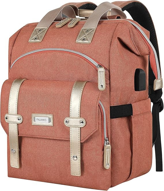 Laptop Backpack for Women,College Work Teacher backpack for 15.6 Inch laptop with USB Charging Po... | Amazon (US)