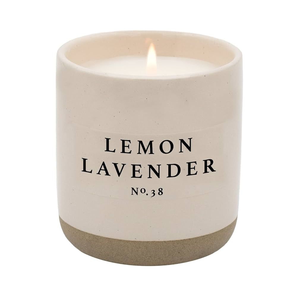Sweet Water Decor Lemon Lavender Soy Candle | Lemon, Lavender, Eucalyptus, and Neroli Spa Scented... | Amazon (US)