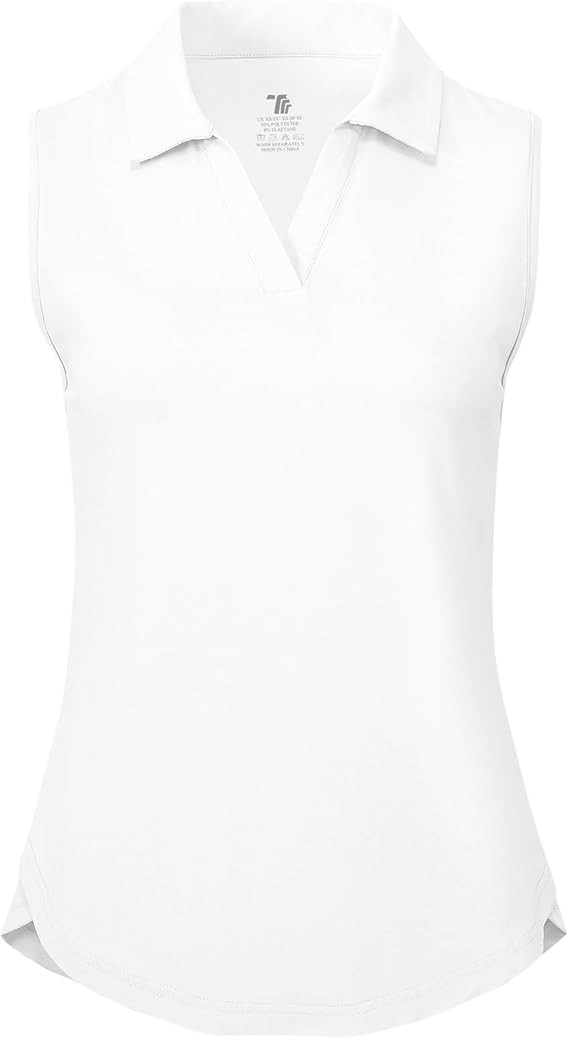 BGOWATU Women's Sleeveless Golf Polo Shirts Collared V Neck Tennis Tank Tops UPF 50+ Quick Dry Li... | Amazon (US)