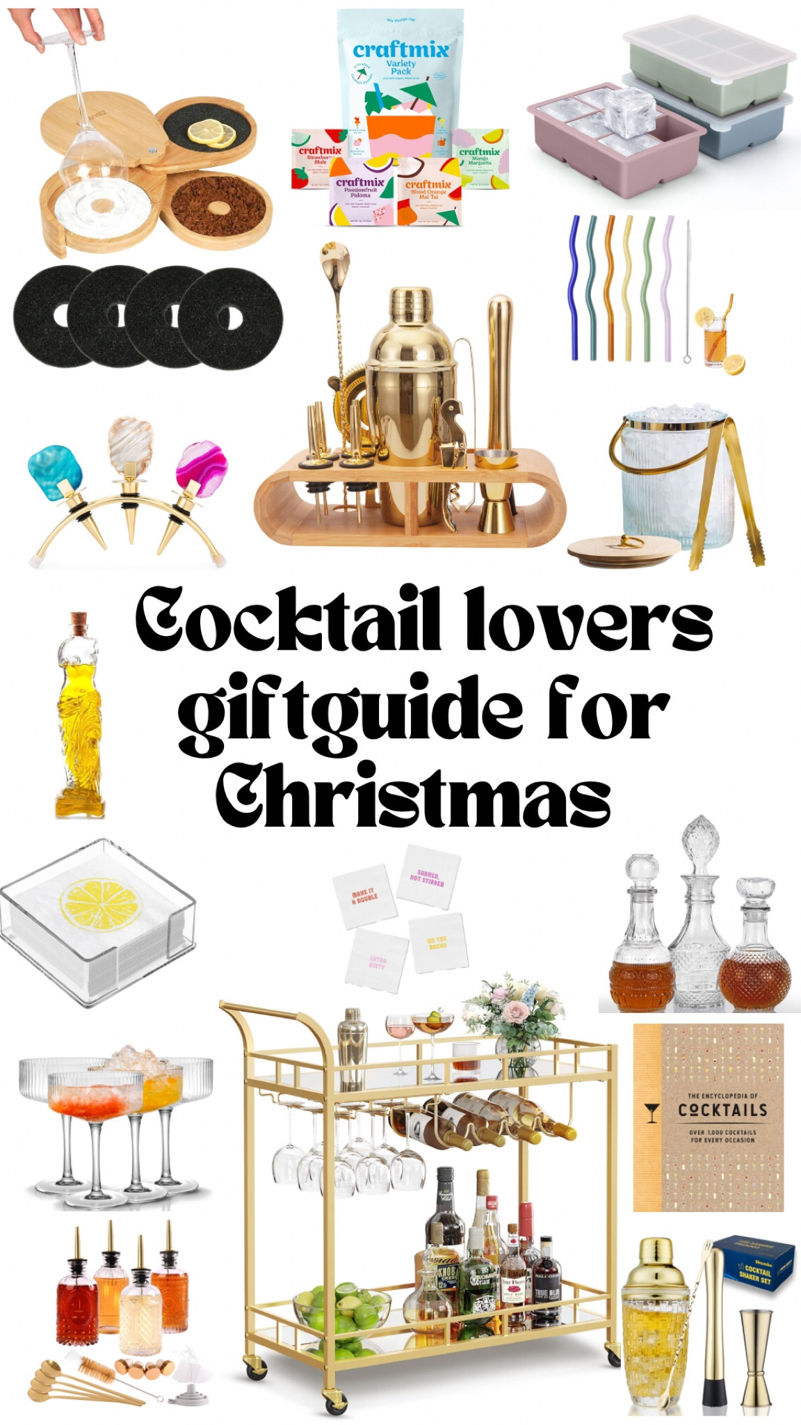 The perfect gift for cocktail lovers all can be found on Amazon the one stop shop all your loved ones need a bar cart with top tier decor get this for your loved ones this season for all to enjoy🍸🪩🎅🏼 #christmas #christmasgifts #barcart #cocktailideas #cocktailgift #giftsforfriends #giftsformom #holidaygiftguide #giftguide

#LTKGiftGuide #LTKHoliday #LTKFindsUnder100
