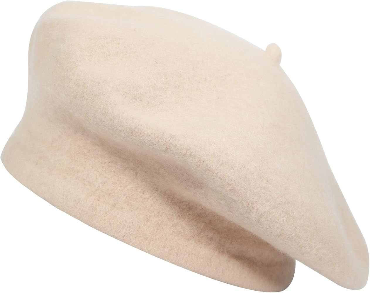 ZLYC Wool French Beret Hat Solid Color Beret Cap for Women Girls | Amazon (US)