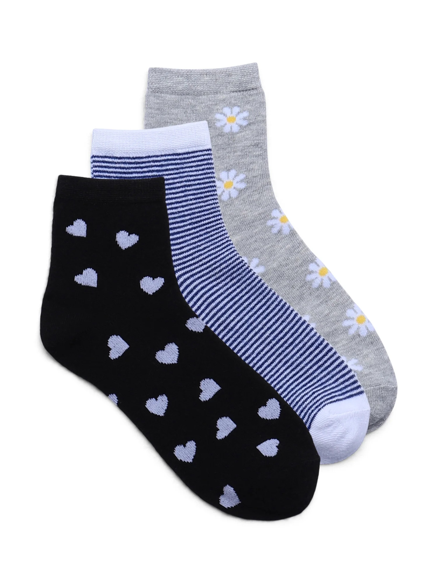 No Boundaries Ankle Socks, 3-Pack, Women's, Size 4-10 | Walmart (US)