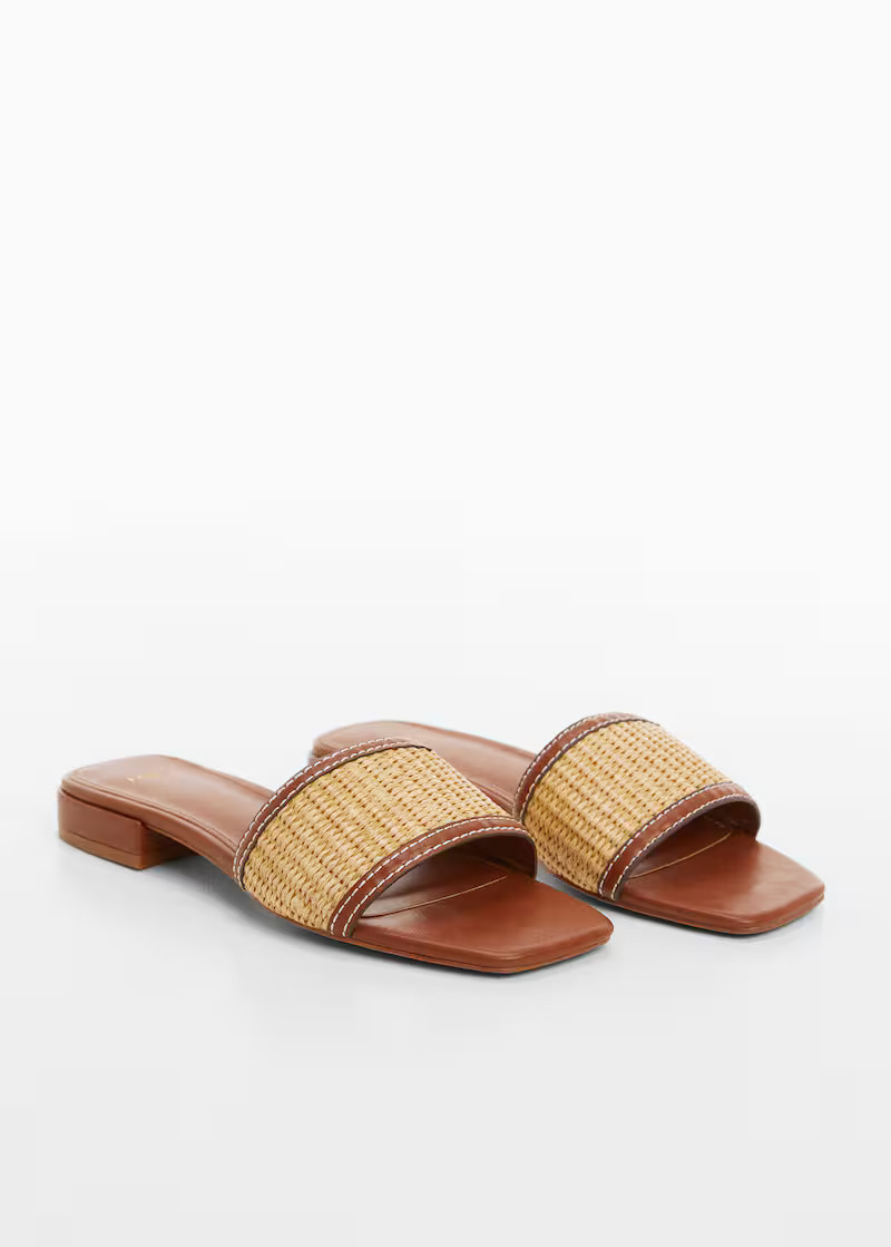 Raffia strap sandal | MANGO (US)