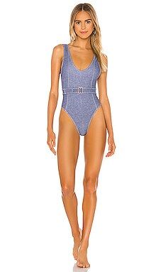 LOVEWAVE The Saddle Up One Piece in Denim from Revolve.com | Revolve Clothing (Global)
