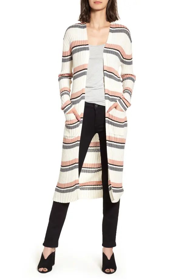 Stripe Midi Open Cardigan | Nordstrom