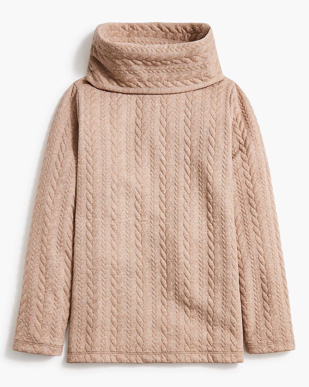 Cable-knit cowlneck top | J.Crew Factory