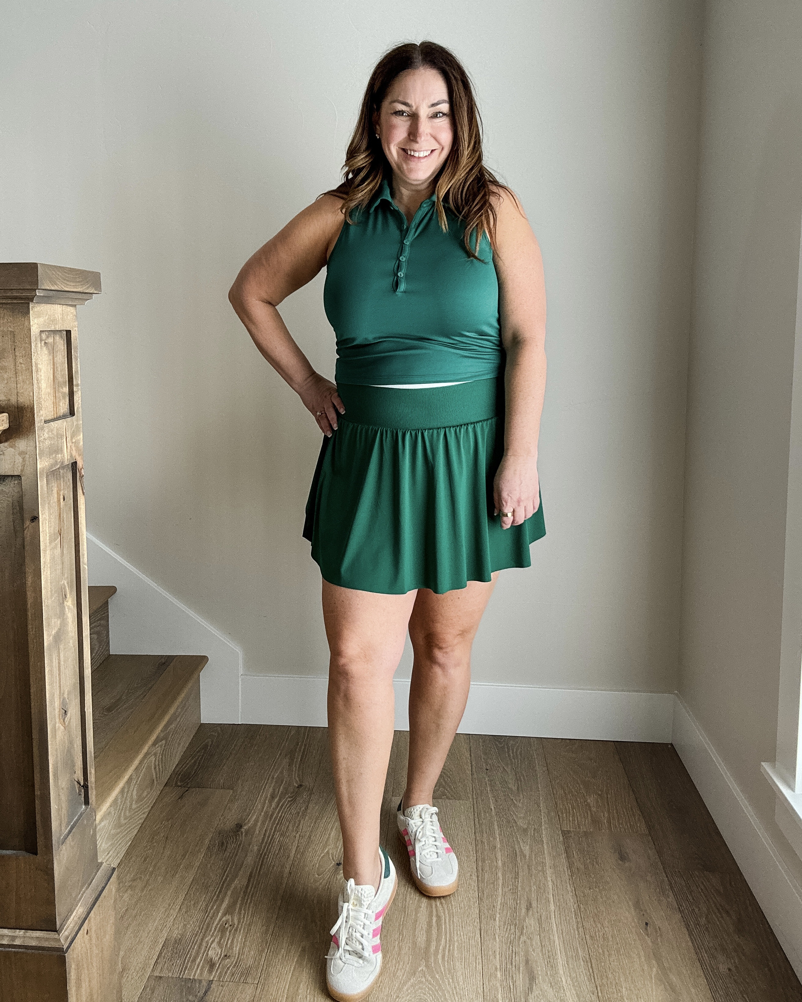  Target skort and polo 
- Skort tts, L
- Polo size up this runs small wearing L need XL

 

#LTKOver40 #LTKSeasonal #LTKActive