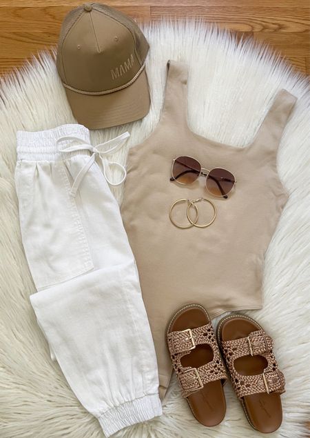 Obsessed with these new Crochet Flatbed Sandals!  Styled them here with this new Target Bodysuit & Linen Pants for a fun neutral look!  Everything here is linked for you in my bio & stories 🤍 Have a great day!

.................................................... 
🎯 𝙀𝙫𝙚𝙧𝙮𝙩𝙝𝙞𝙣𝙜 𝙡𝙞𝙣𝙠𝙚𝙙 𝙞𝙣 𝙢𝙮 𝙗𝙞𝙤, 𝙨𝙩𝙤𝙧𝙞𝙚𝙨, & 𝙤𝙣 𝙇𝙏𝙆 𝘼𝙥𝙥!

#targetstyle #sharemytargetstyle #targetfinds #targetdeals #targetteachers #targetmademedoit #target #targetfashionista #fashiontrends #fashion #fashionblogger #ootd #newattarget #flatlaystyle #outfitinspiration  #gotargeting #anewday @target @targetstyle #casualstyle #comfystyle #cuteandcomfy #springstyle #springfashion #springlook #targetmom #momstyle #affordablefashion 

#LTKfindsunder50 #LTKfindsunder100 #LTKstyletip
