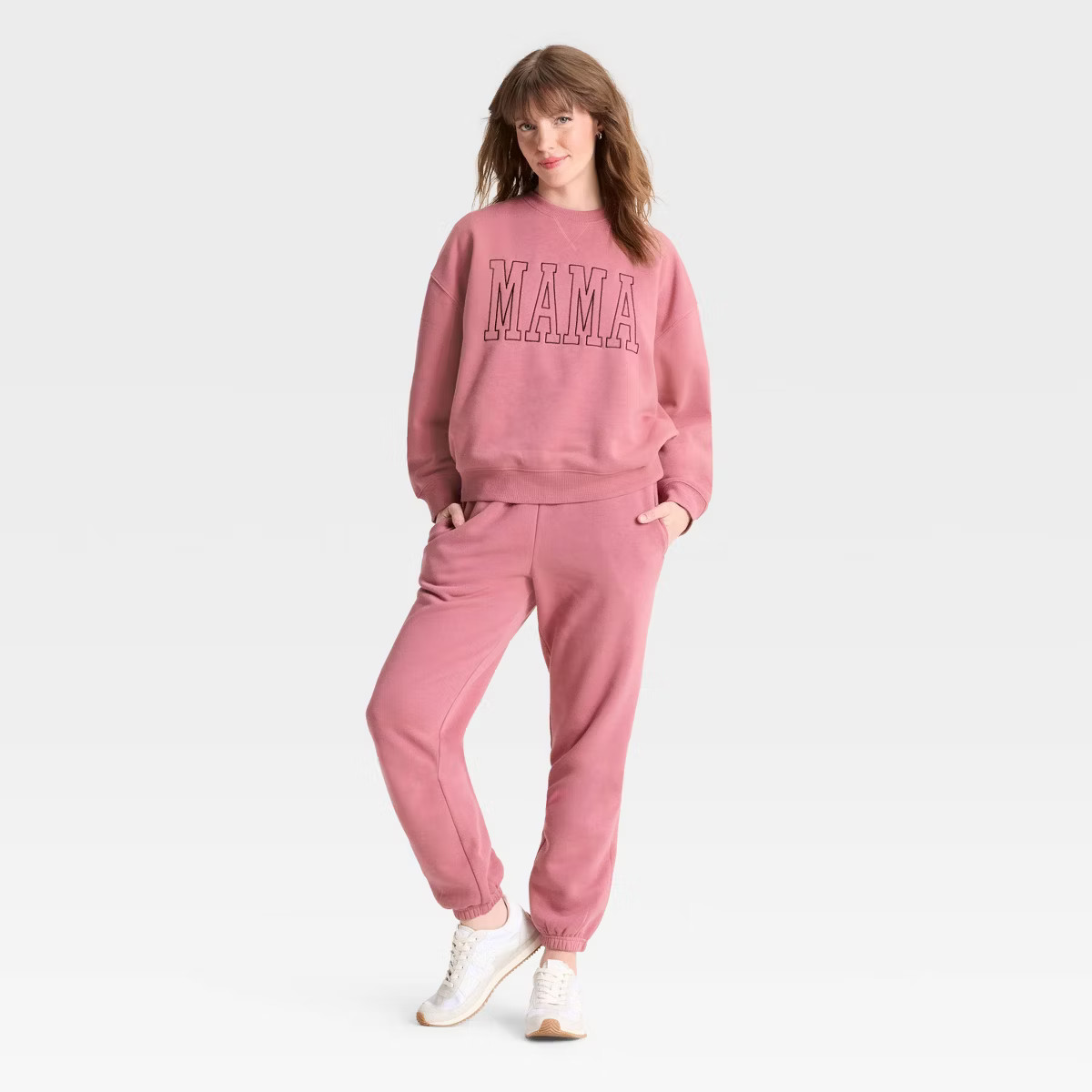 Women's Mother's Day "Mama" Graphic Sweatshirt - Pink | Target