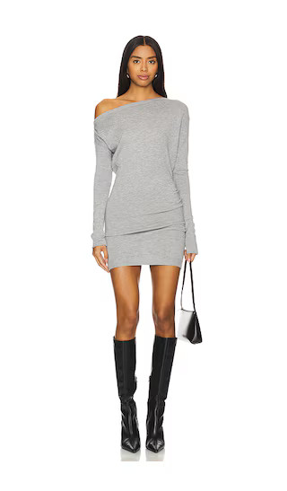Kehlani Mini Knit Dress in Heather Grey | Revolve Clothing (Global)