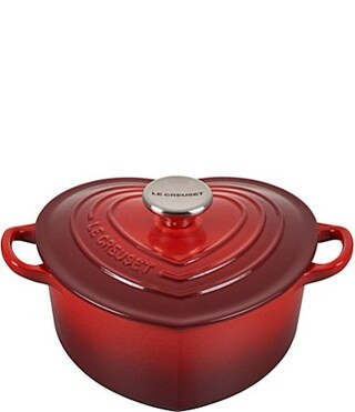 Le Creuset 2-qt Heart Cocotte with Stainless Steel Knob - Cerise | Dillard's