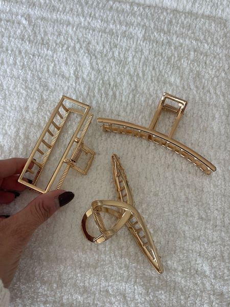 Cutest gold hair claw clips 

#LTKstyletip #LTKbeauty #LTKfindsunder50