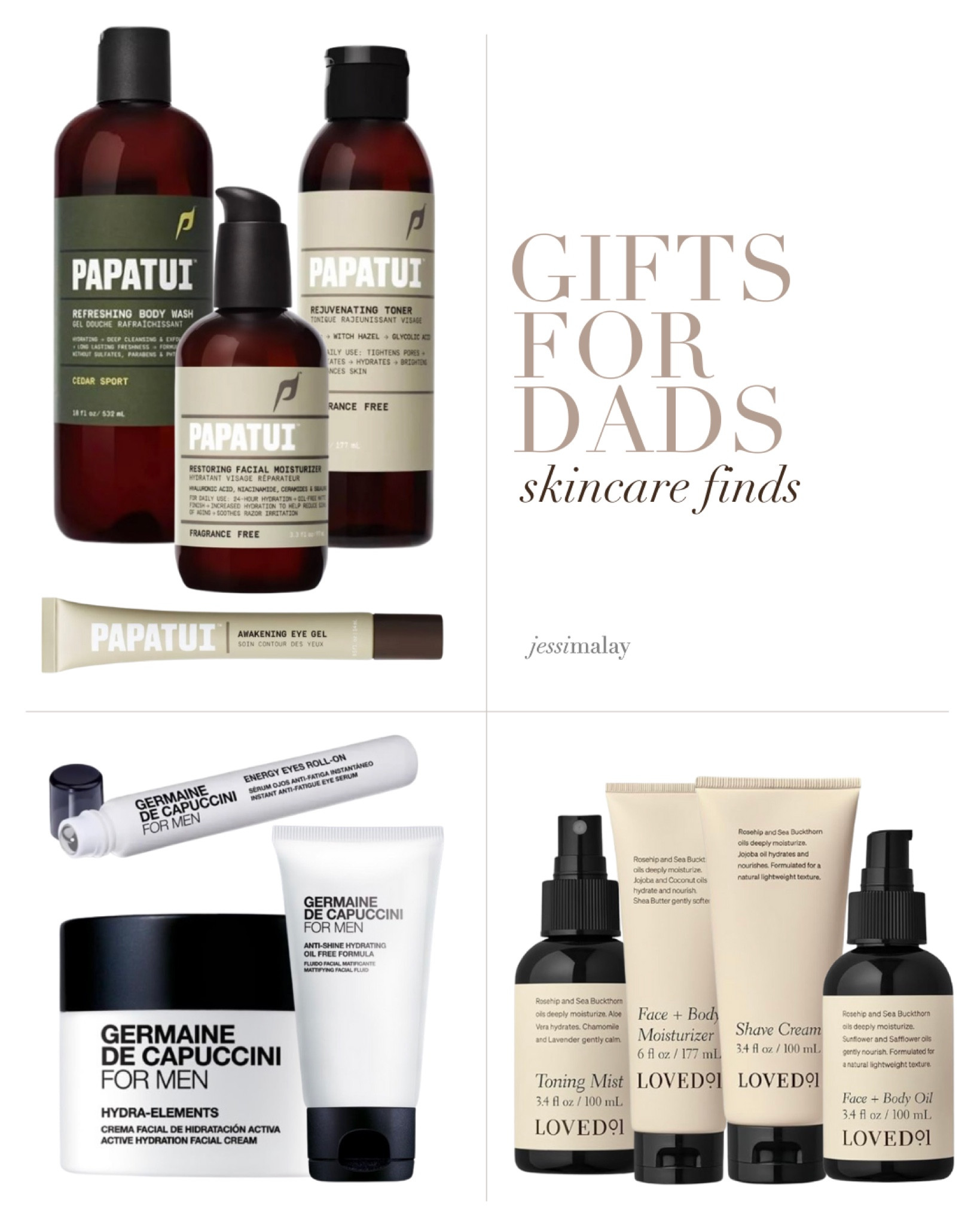 Skincare finds for a Father’s Day Gift

Shave cream, toner, moisturizer, vegan, body wash, eye cream

#LTKGiftGuide #LTKMens #LTKBeauty