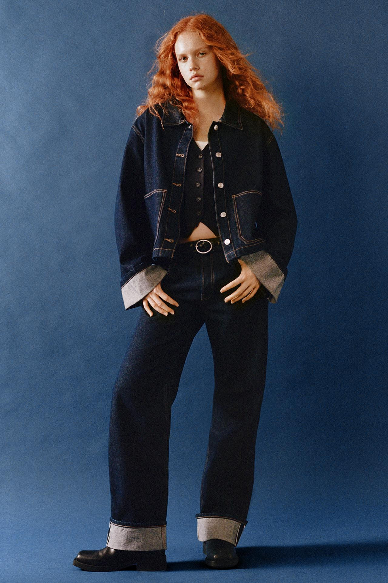 Straight-leg jeans with selvedge detail | PULL and BEAR UK