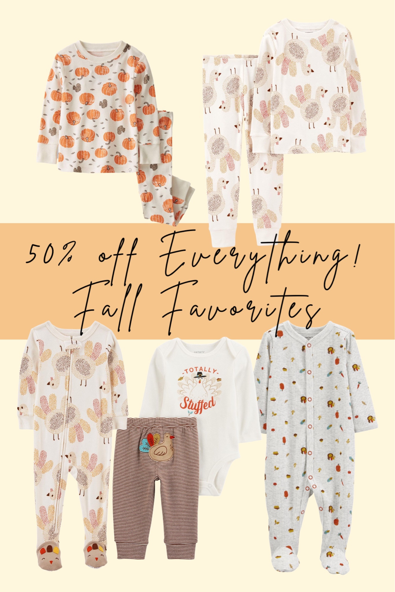 Everything is 50% off! I’m stocking up on everything for the holidays this year 

Thanksgiving outfits thanksgiving pajamas fall outfits fall baby clothing fall baby matching sets autumn baby

#LTKkids #LTKbaby #LTKSeasonal