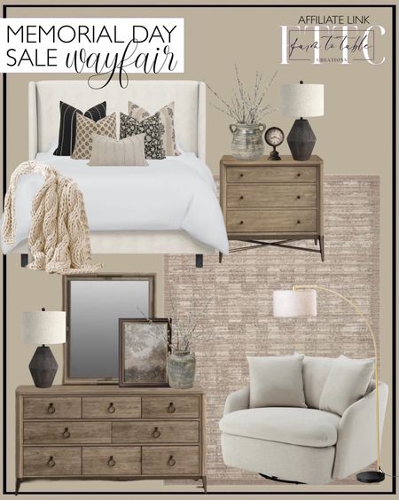 Wayfair Memorial Day Sale. Follow @farmtotablecreations on Instagram for more inspiration.

Loloi Performance Sand Rug. Tilly Upholstered Bed. Regan Metal Nightstand. Regan 8 drawer dresser. Regan Wall Mirror. Kelci Resin Table Lamp. Nelida 47" Wide Upholstered Swivel Barrel Chair. Salcedo 78.4" Arched Floor Lamp. Premium Framed Canvas- Ready To Hang. Ardie Traditional Analog Metal Quartz Movement / Crystal Tabletop Clock in Antique Black/Antique White. Hotham Handmade Terracotta Table Vase. Bungert Handmade Terracotta Table Vase. SOFA PILLOW COMBO || Set Of Five Designer Pillow Covers, Neutral Pillow Combo, Sofa Pillow Combo, Sectional Pillow Set, Pillow Set. 31" FAUX PUSSY WILLOW STEM. Colossal hand knit throw. Pottery Barn. Wayfair Sale. Moody bedroom. Moody bedroom vibes. Bedroom decor. Bedroom furniture. 


#LTKSaleAlert #LTKHome #LTKFindsUnder50