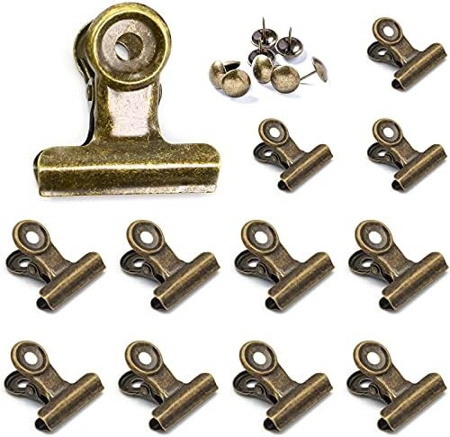 Bulldog Clips with Hole for Push-pin, Paper File Clips with Strong Spring, Small Metal Binder Cli... | Amazon (US)