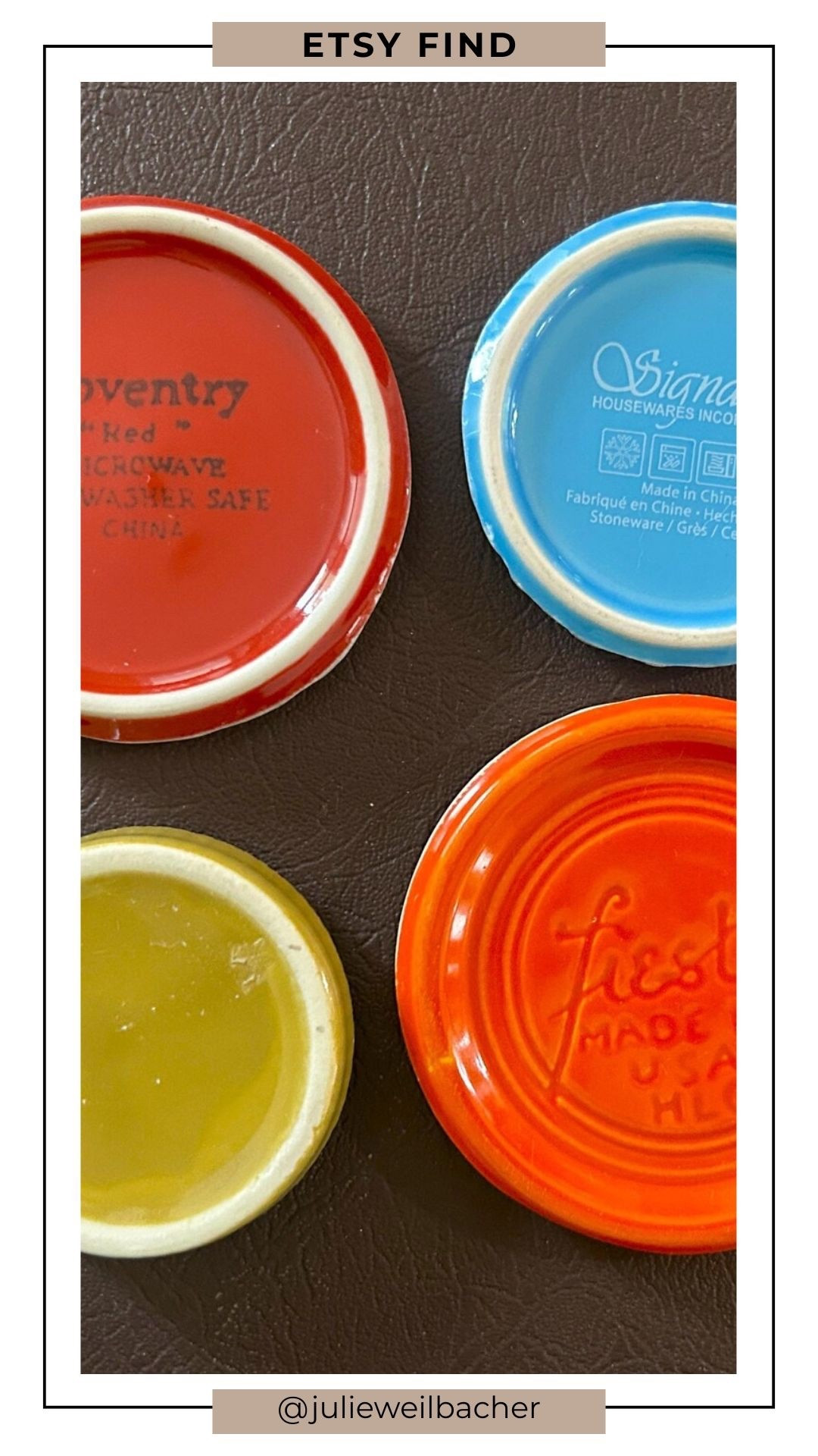 “Wait…is that from a coffee mug?” ☕️

These colorful ceramic mug and cup bottoms are such a fun reclaimed material for mosaic art and mixed media projects. ♻️✨ 

Unexpected pieces like these bring personality, texture, and even a little humor to an artwork...especially when a familiar brand mark peeks through. Perfect for creative upcycled designs, mosaic flower pots, frames, wall art, an eclectic backsplash, and one-of-a-kind home decor. 

I keep a stash of pieces like this in my studio because you never know when they’ll be exactly what a project needs.

For mosaic tips, tutorials, inspiration, and so much more please visit my YouTube channel: YouTube.com/julieweilbacher, and follow @julieweilbacher on Instagram for all things mosaic art.

#earthday #upcycleddecor #mosaicart #reclaimedart #etsy #mixedmediaart #sustainableliving #creativefinds #diyprojects #repurposed #coffeecup #coffeemug

#LTKHome