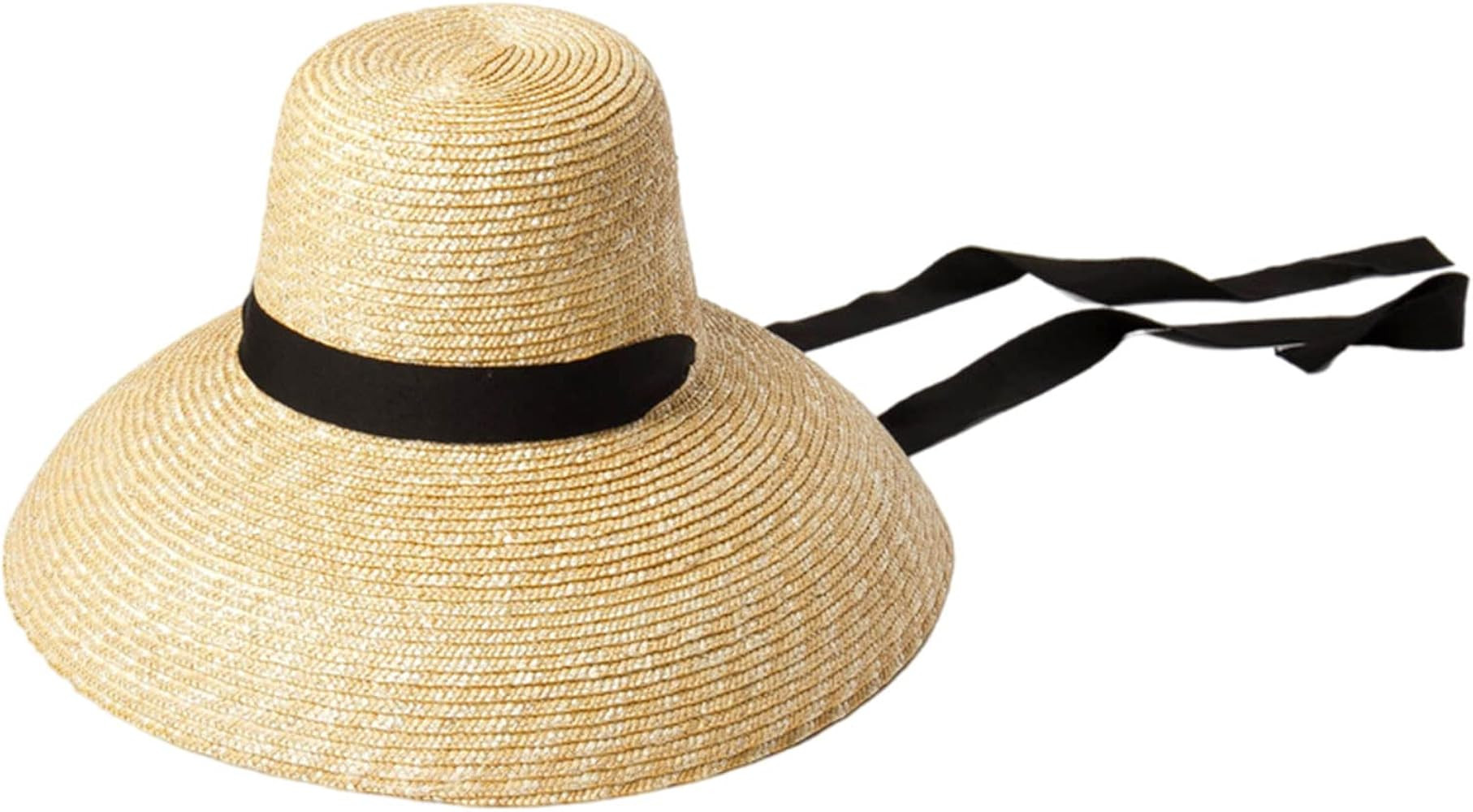 Sunshade Straw Hat with Chin Strap Hand-woven Elegant r Hat for Sun Hat Wide Brim Sunhat for Frie... | Amazon (US)