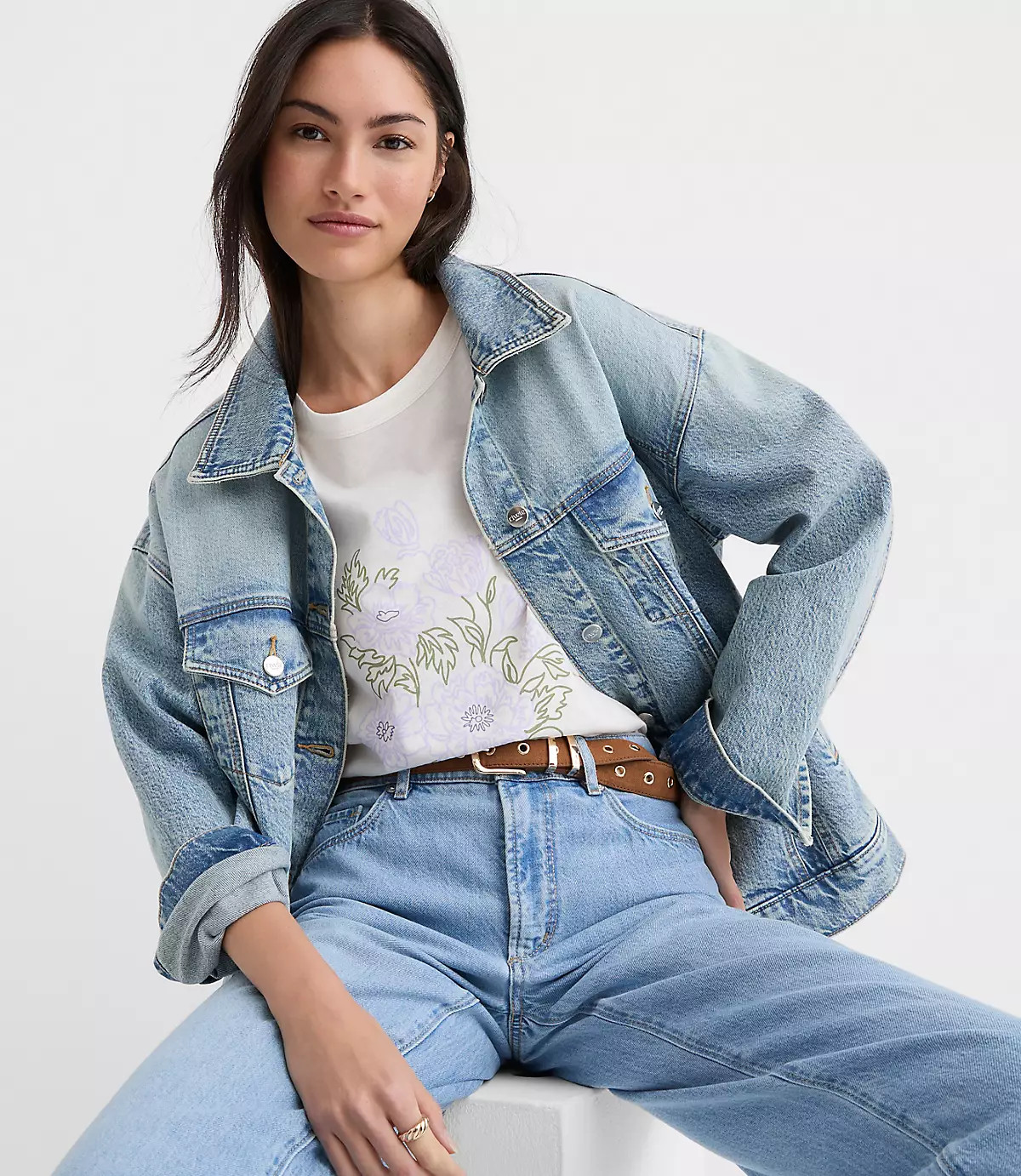 Floral Everyday Crew Tee | LOFT