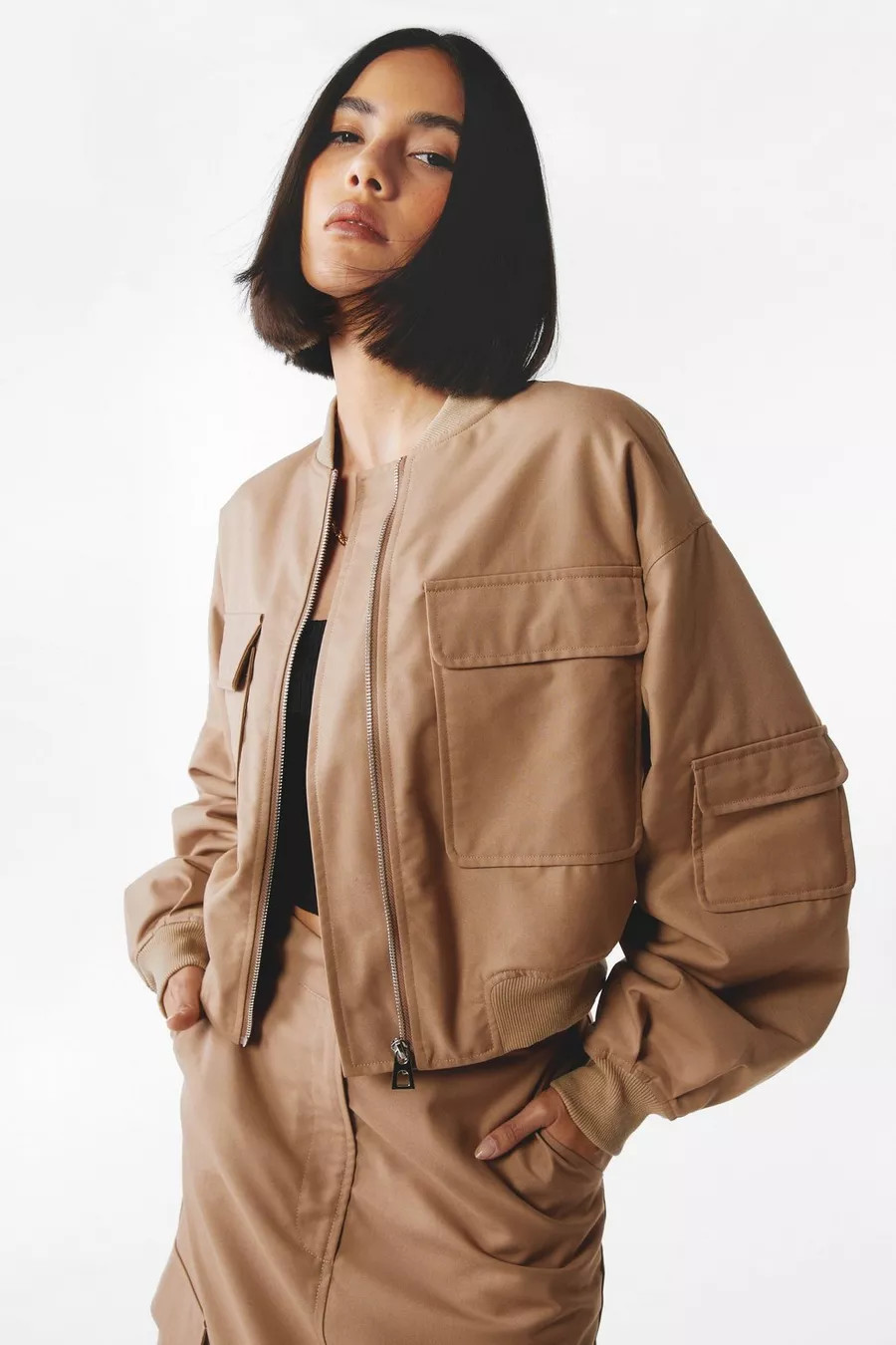 Tailored Cargo Bomber Jacket | Nasty Gal UK (+IE)