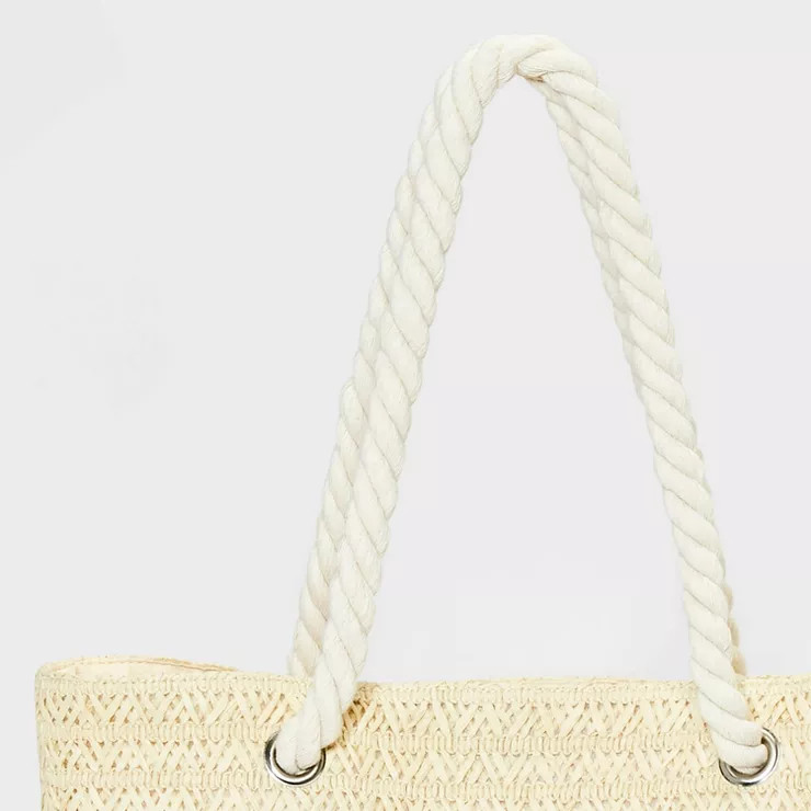 Girls' Heart Embroidered Tote Bag - Cat & Jack™ Off- White | Target