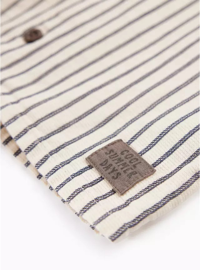 Grey Striped Shirt & Shorts Set 18-24 months | Tu Clothing