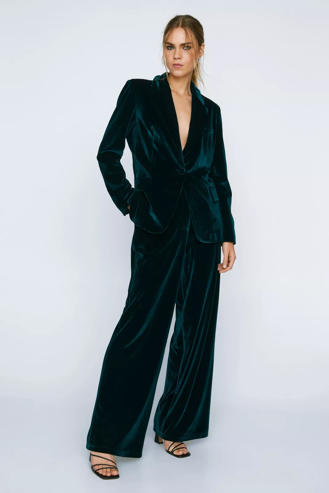 Velvet Tailored Pants | Nasty Gal (US)