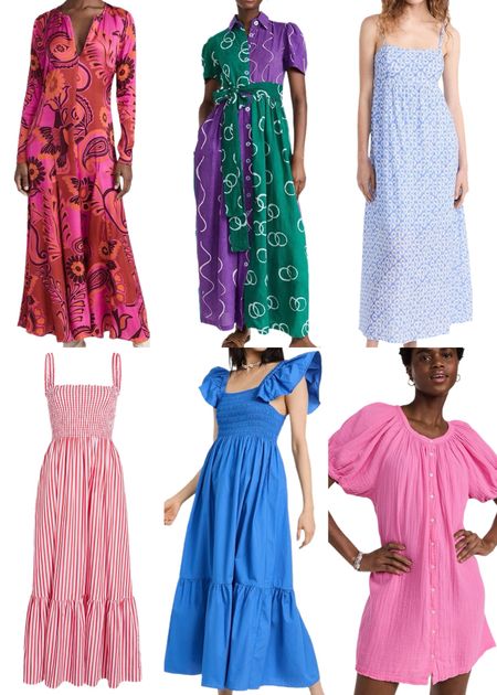Shopbop dresses under $200! I love the ruffle sleeves on the blue one & the red & white striped smocked dress just says summer ⛱️ 

#LTKSeasonal #LTKSaleAlert #LTKParties