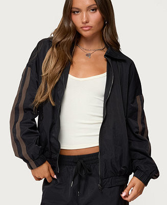 Women's Kieran Stripey Nylon Track Jacket | Macy's