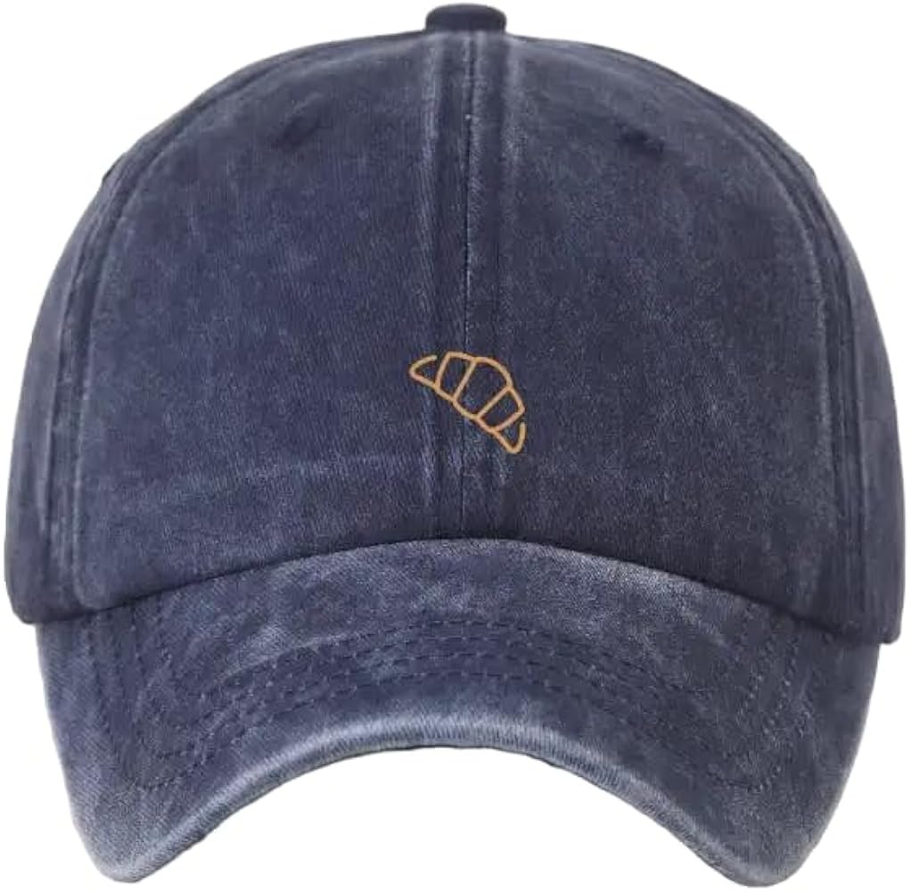 Shapes Studio Croissant Washed Cotton Baseball Cap, Navy Blue, Army Green, Coffee Brown,Birthday ... | Amazon (US)