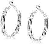 GUESS Silver Hoop Earrings | Amazon (US)