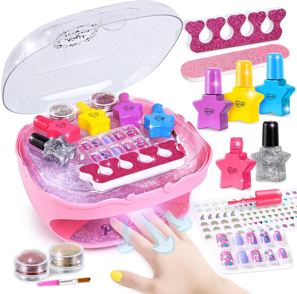 Shemira Nail Polish Kit For Girls Ages 7-12 Years Old, Nail Art Toy For Girls 5 6 7 8 9 10 11 12 ... | Amazon (US)