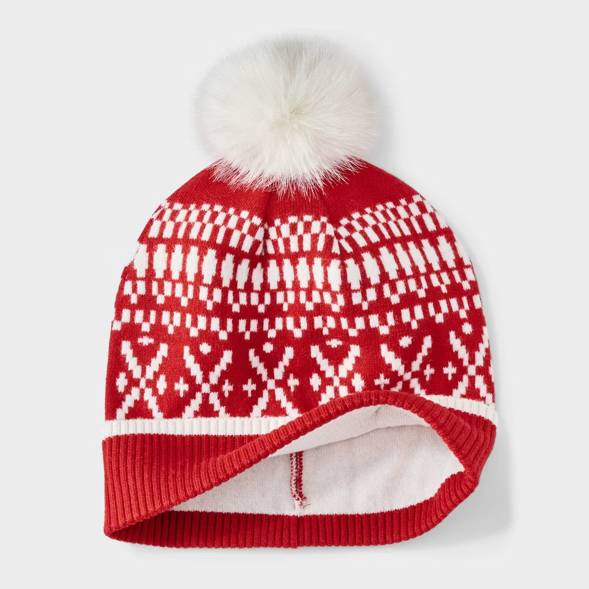Fair Isle Pattern Beanie & Gloves 2pc Set - Universal Thread™ Red | Target