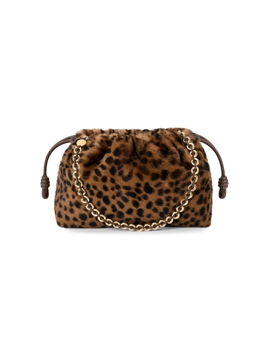 Medium Flamenco Shearling Clutch | Saks Fifth Avenue