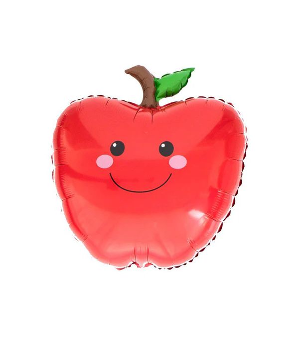 Mylar Smiley Apple Balloon | Oh Happy Day Shop