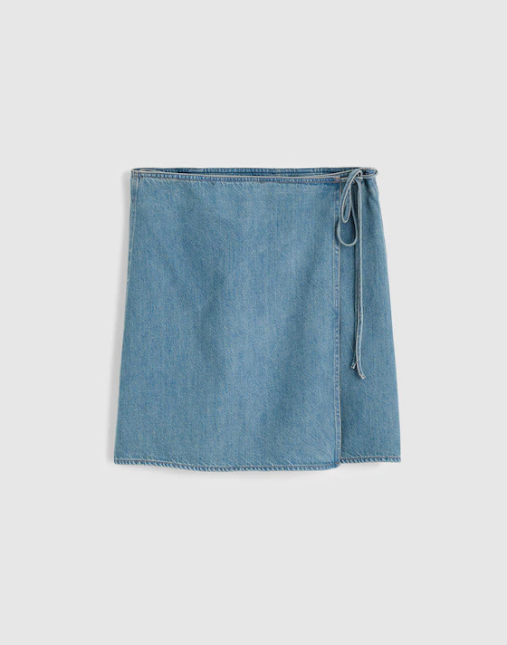 Airy Denim Wrap Mini Skirt | Madewell