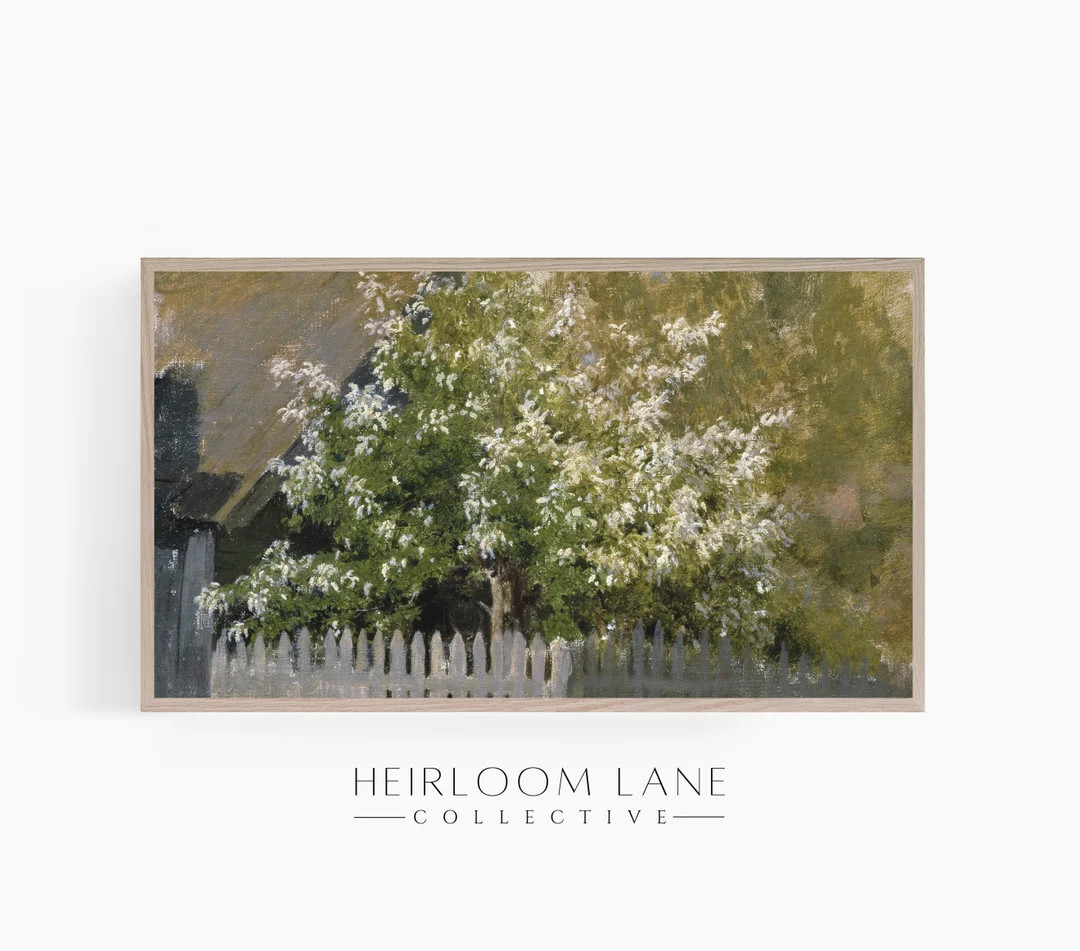 Spring Blossoms Painting Instant Digital Download Frame TV Size (3840 x 2160) | Vintage Bloom Flo... | Etsy (US)