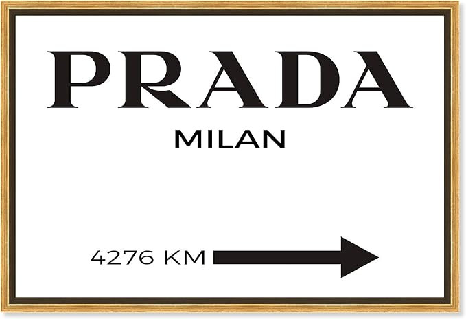 The Oliver Gal Artist Co. Fashion and Glam Wall Art Canvas Prints 'Milan Minimalist' Road Signs H... | Amazon (US)