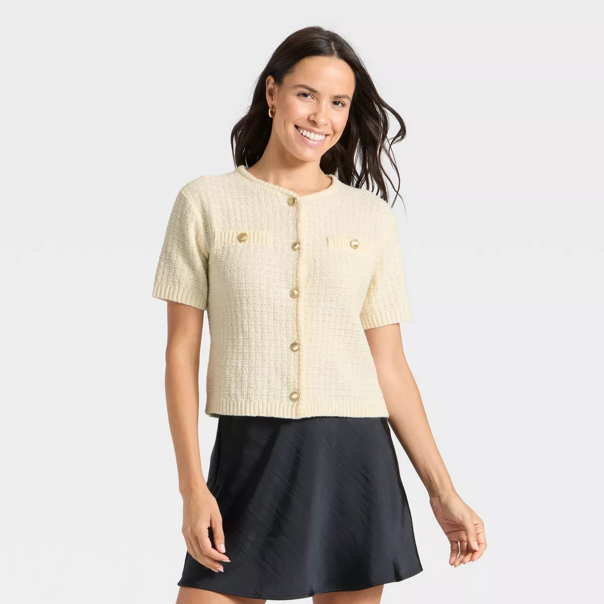 Women's Short Sleeve Lady Jacket Cardigan - A New Day™ | Target