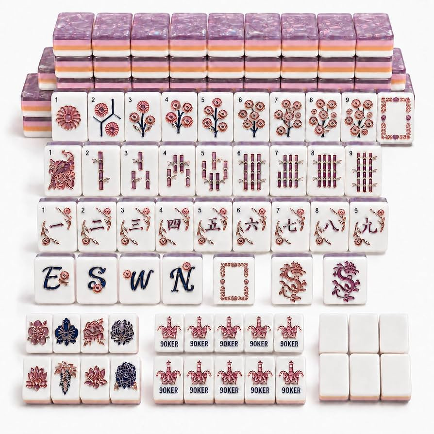 DONI American Mahjong Set (160-Piece) \u2014 Full-Sized Acrylic Tiles (31.5 x 23 x 16 mm) Featuri... | Amazon (US)