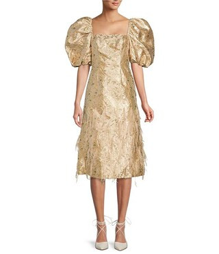 black lace rose dress Sevila Long Sleeve Mini Dress in Black Rose Flock main image 1