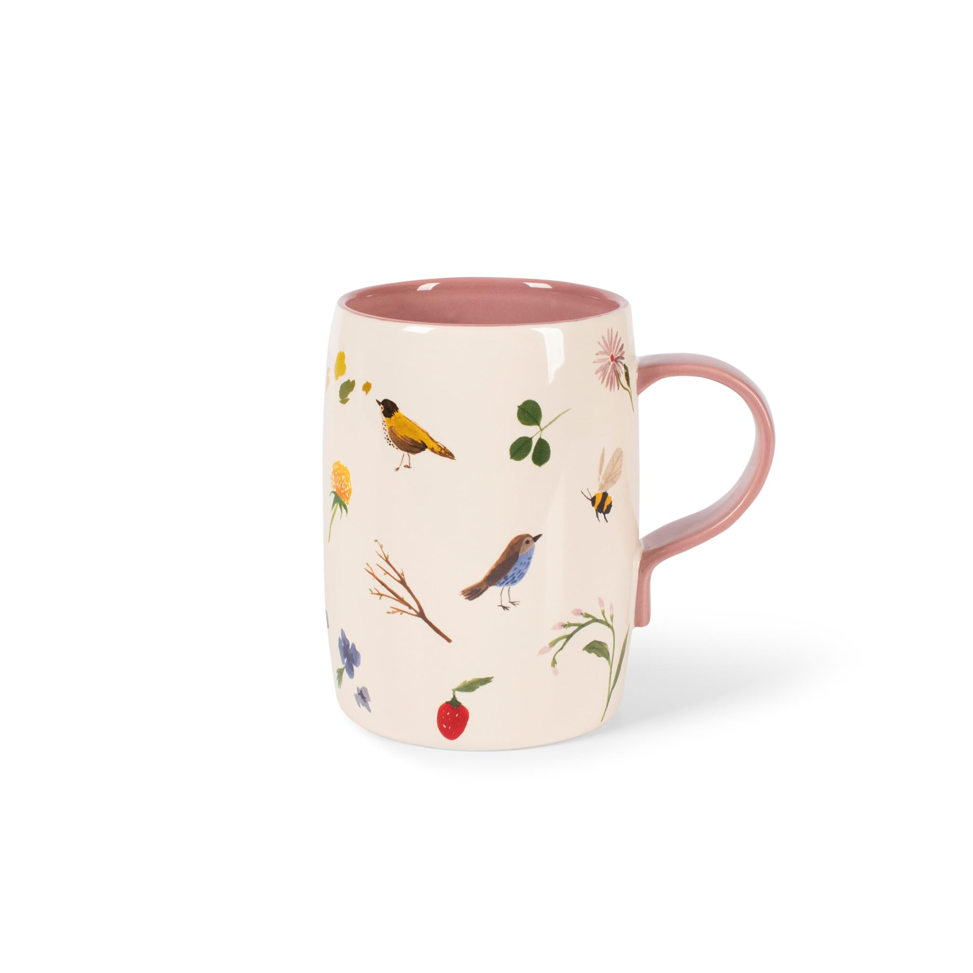 Fringe Studio Garden Ceramic Mug with Wrap-around Design, "GARDEN BIRDS", Approx. 3.25”d x 4.5... | Amazon (US)