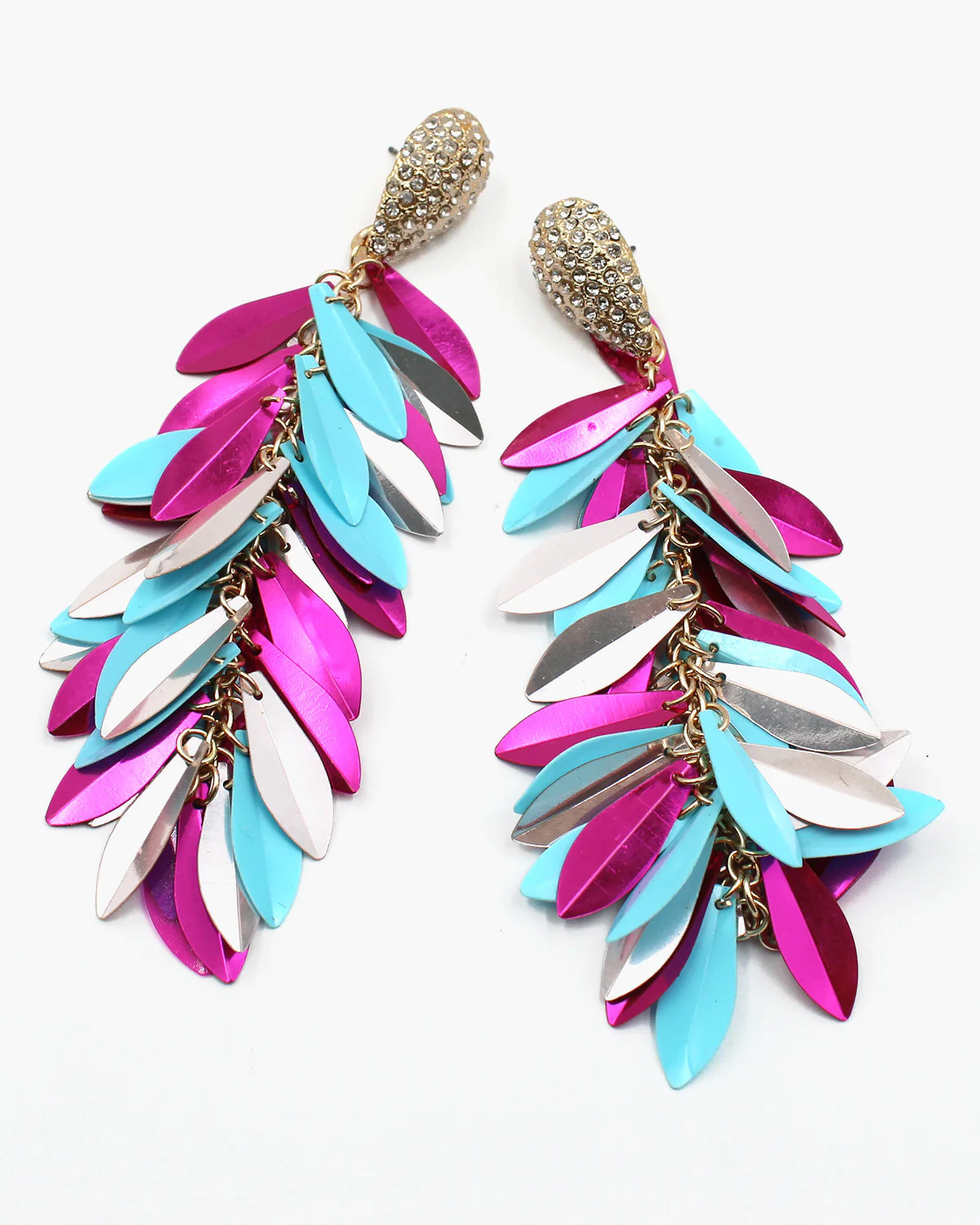 Acrylic Scale Linear Earrings | Sam Moon Trading